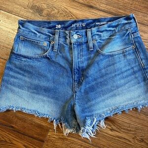 J. Crew denim relaxed fit jean shorts cutoffs Sz 28 daisy duke women’s